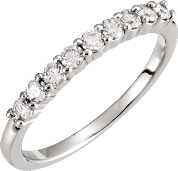 14K White 1/3 CTW Natural Diamond Anniversary Band