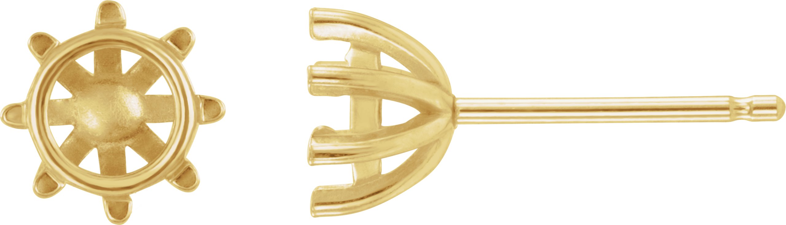 Round 8-Prong Stud Earrings