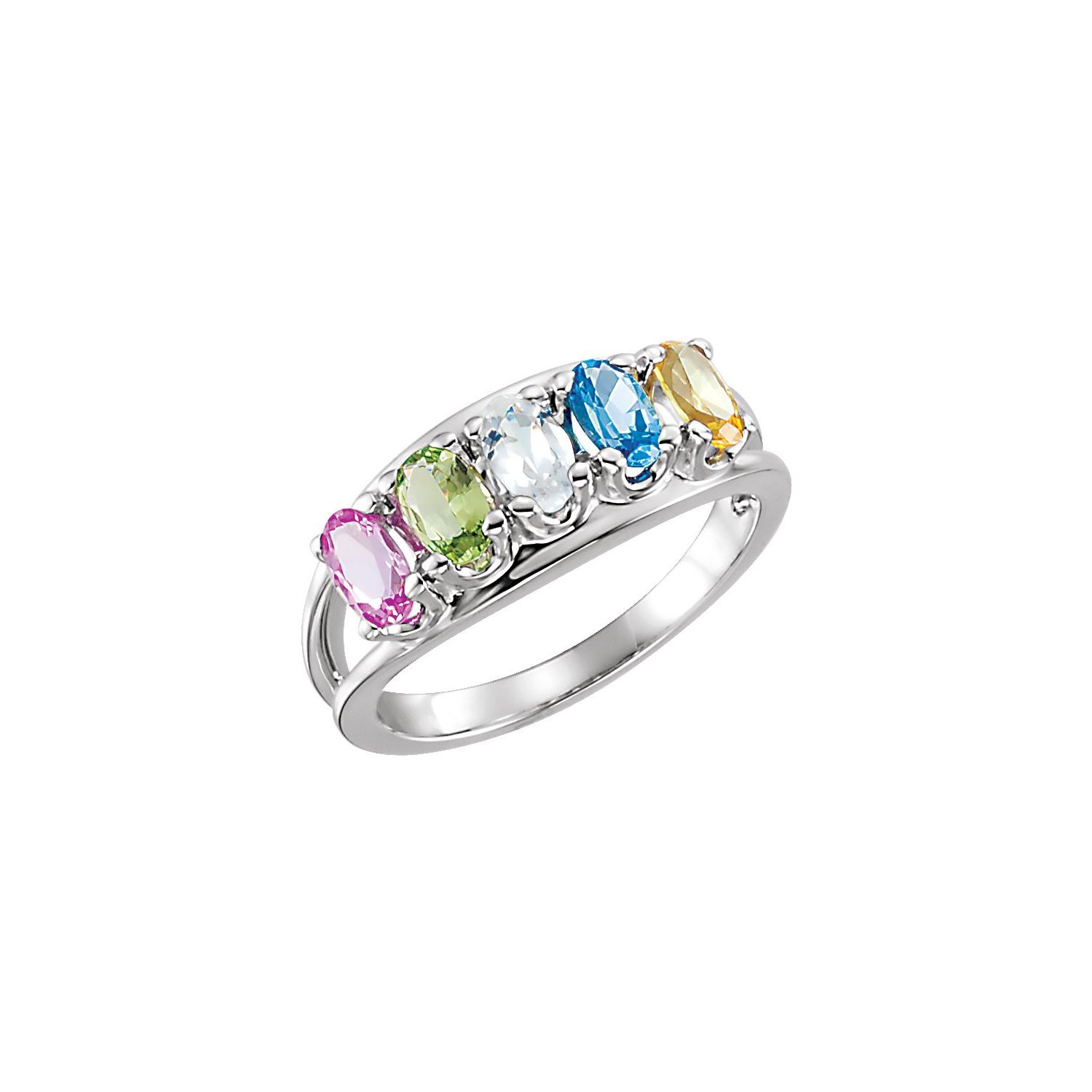 Birthstone Mothers Ring May Hold Up To