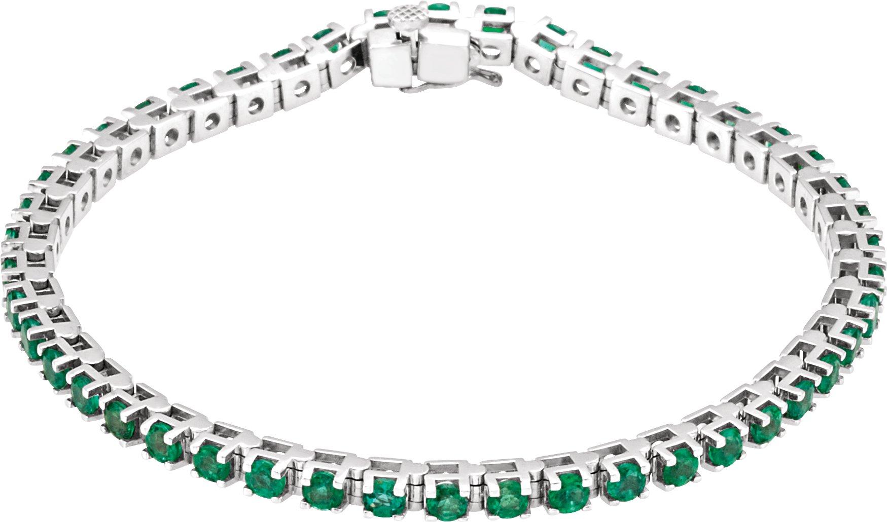 14K White Emerald Line 7 inch Bracelet Ref. 11377980