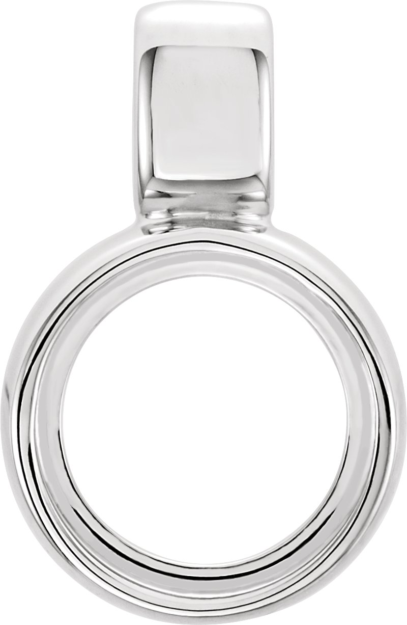 Platinum 5 mm Round Bezel-Set Pendant Mounting