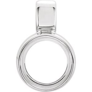 Sterling Silver 4 mm Round Bezel-Set Pendant Mounting