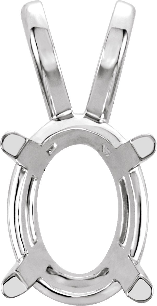 Oval 4-Prong Basket Pendant