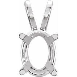 Oval 4-Prong Pendant Mounting