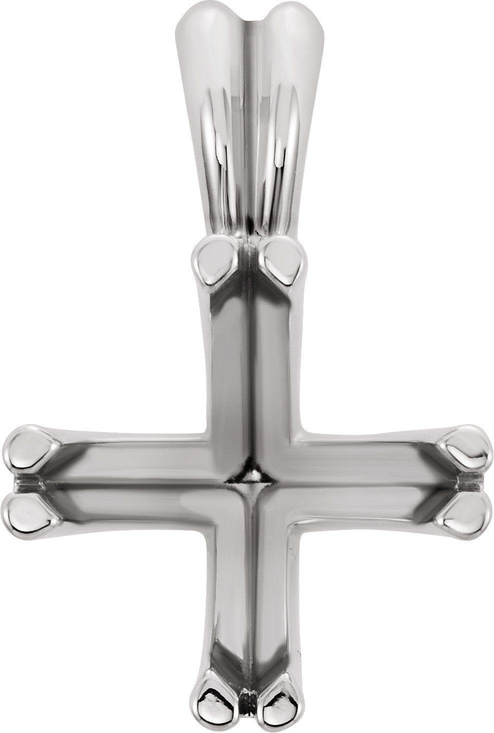 Square Twin 4-Prong Pendant