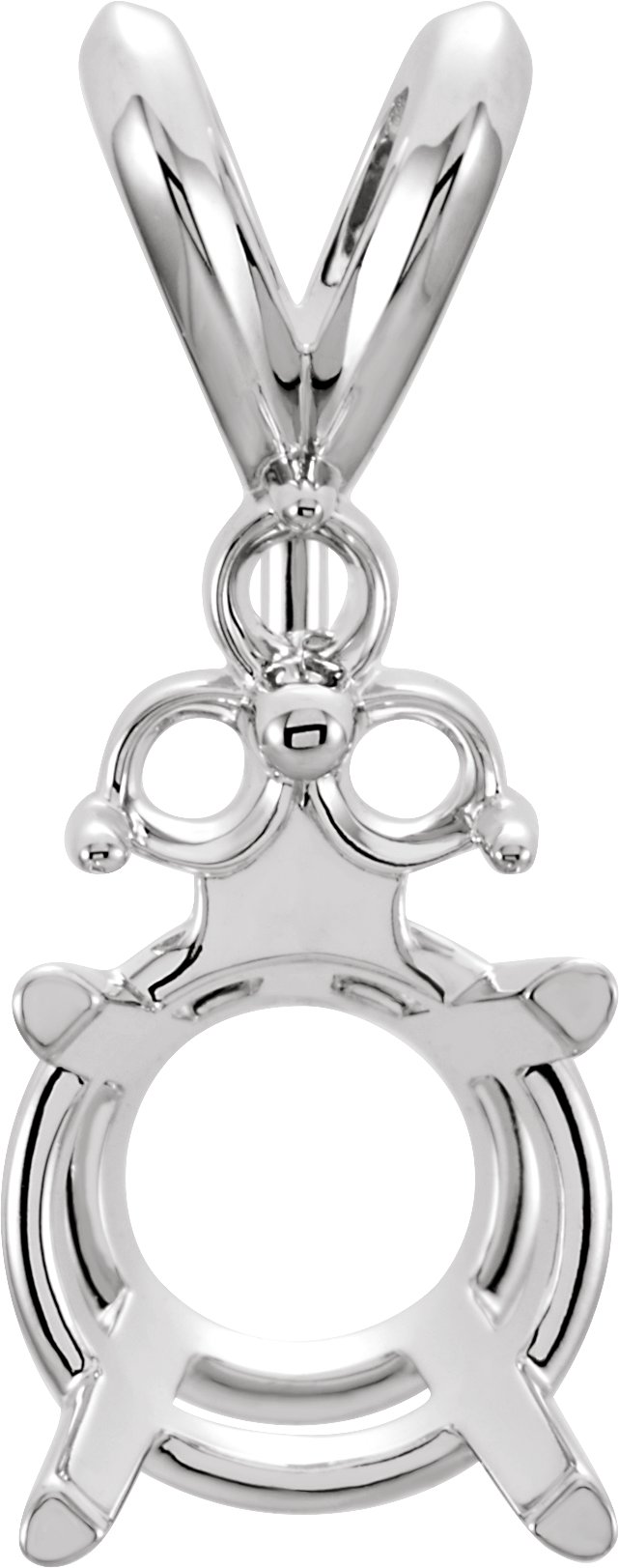 Round 4-Prong Accented Pendant