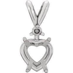 Pendant Mounting for Heart -Shaped Center