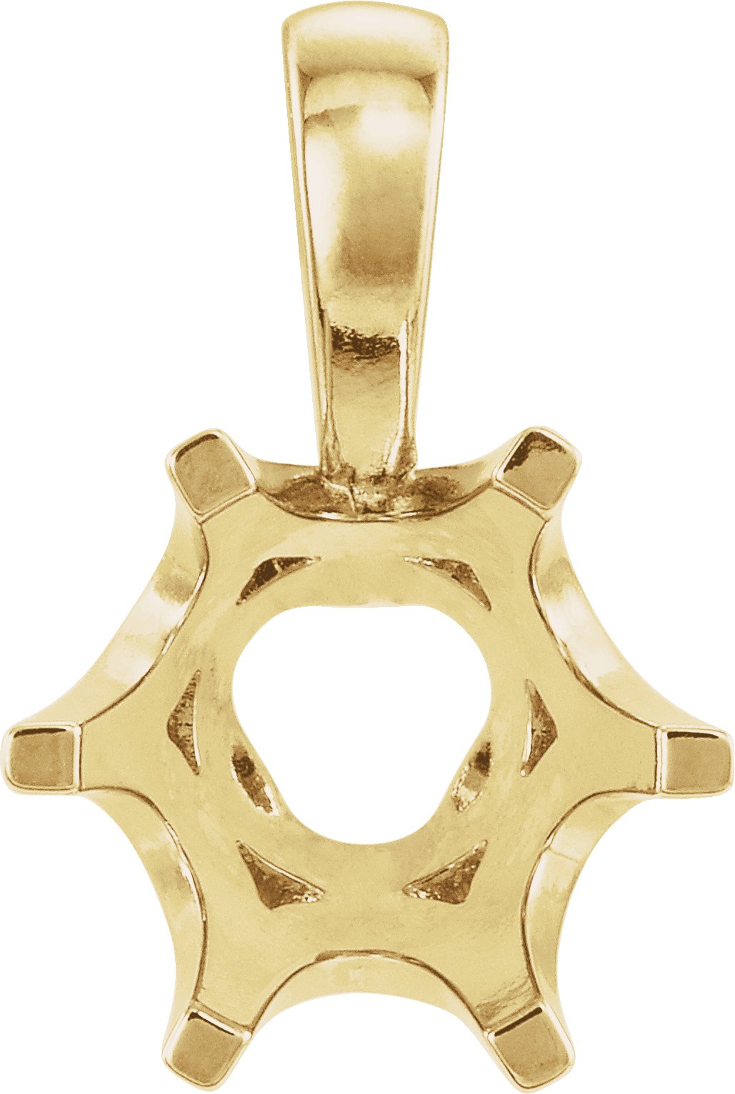 Round 6-Prong Crown Pendant