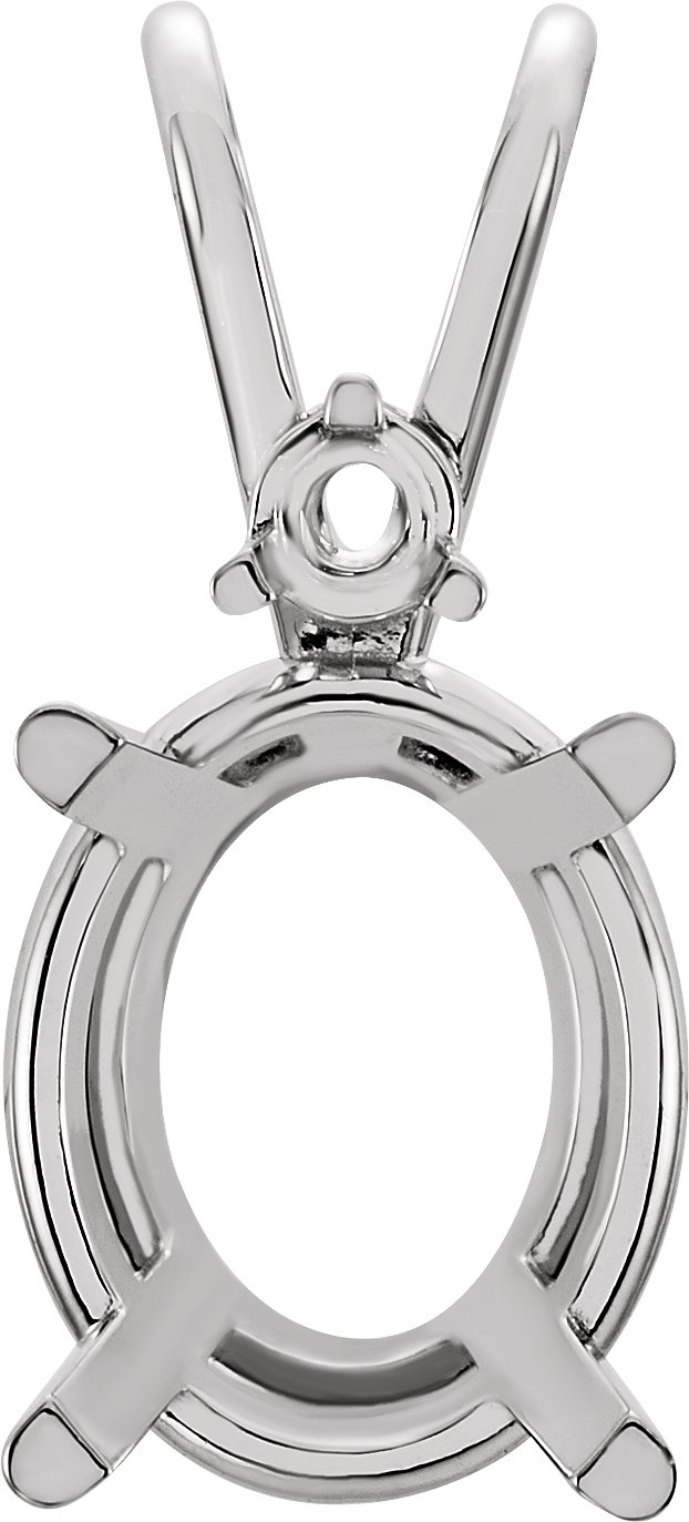 Accented Oval 4-Prong Pendant