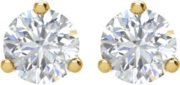 14K Yellow 1 CTW Diamond Stud Earrings  