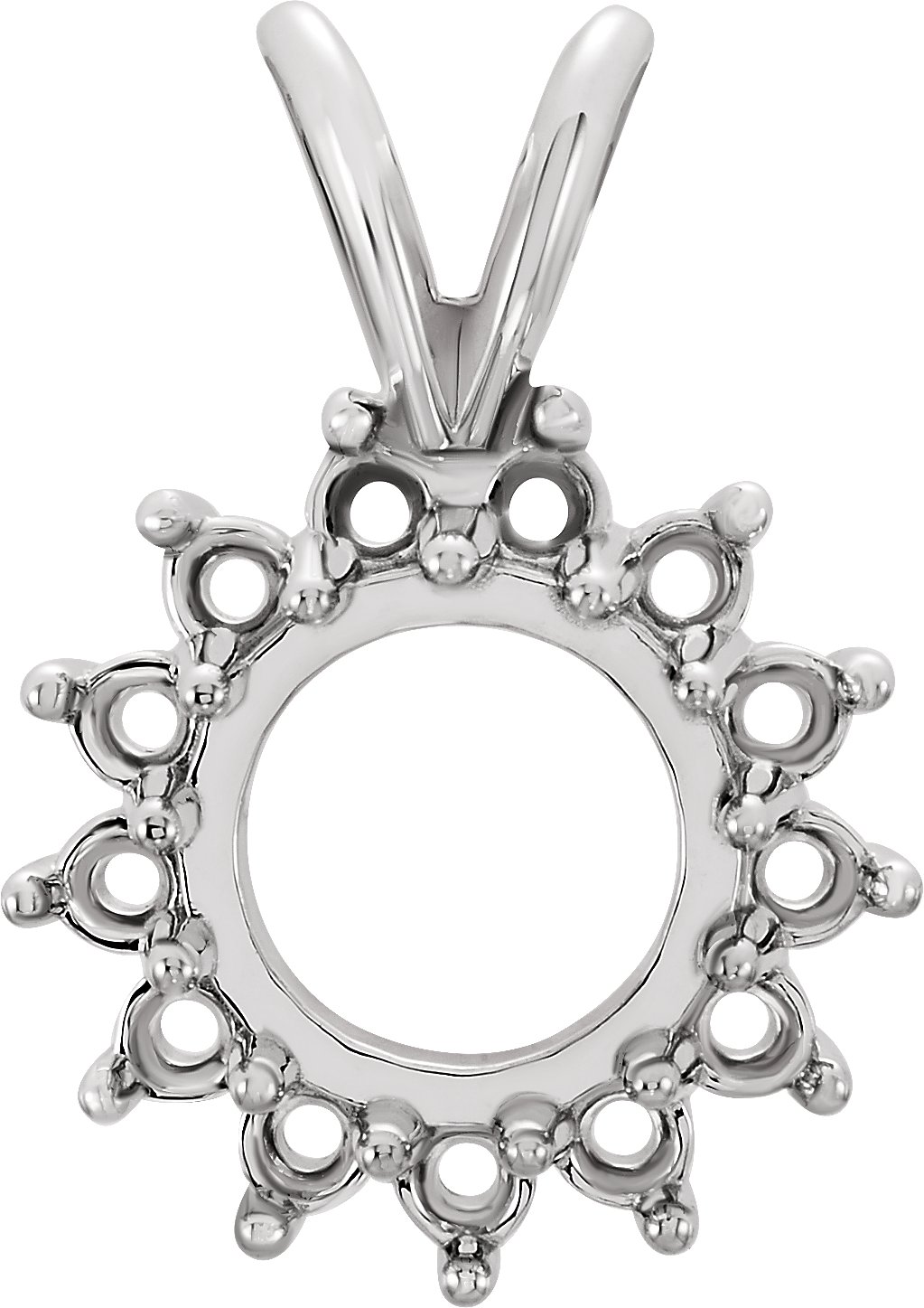 Round Halo-Style Pendant