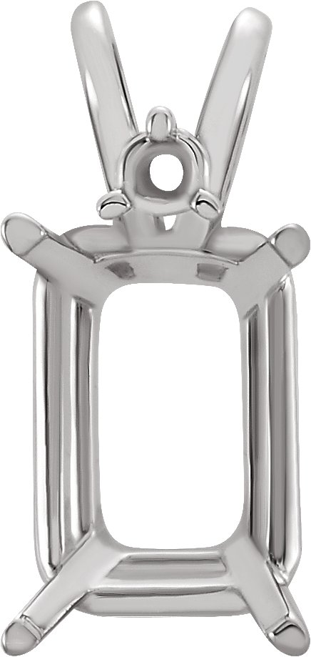 Emerald 4-Prong Accented Pendant