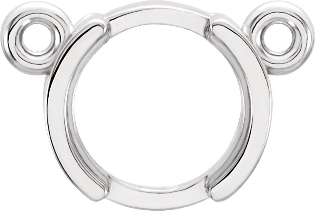 Round Half-Bezel Necklace Center