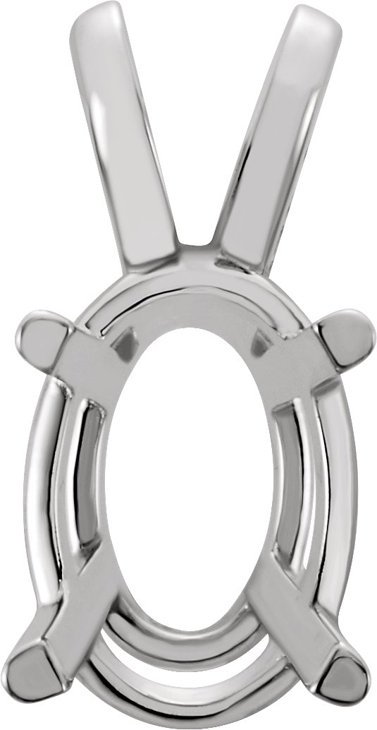 Oval 4-Prong Lightweight Pendant