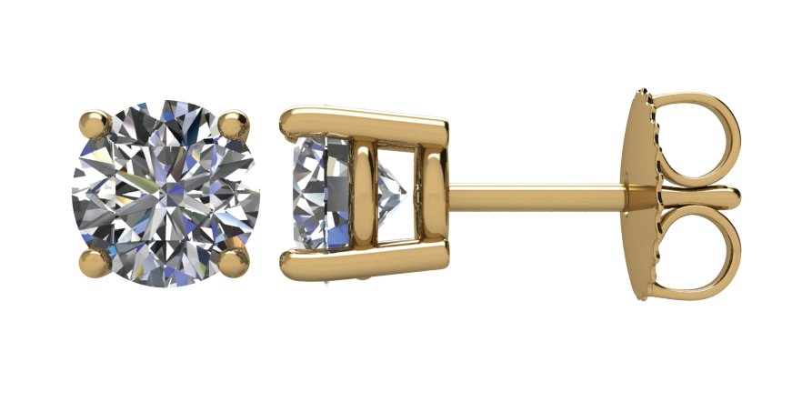 14K Yellow 1 .50 CTW Diamond Earrings Ref. 3438495