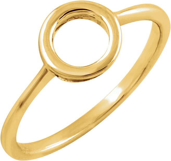 14K Yellow 8 mm Circle Ring