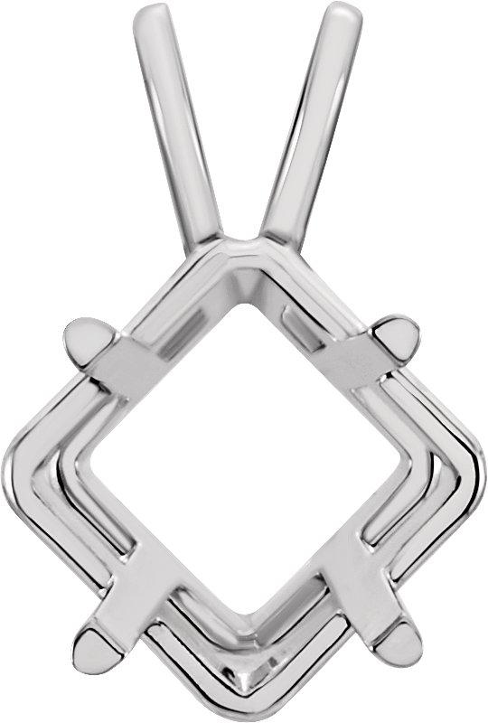 Square 4-Prong Pendant