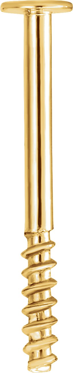 .032"x.341" Push-On/Screw-Off Threaded Earring Post