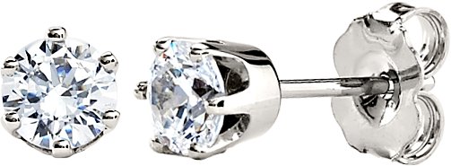14K White 3/4 CTW Natural Diamond Stud Earrings