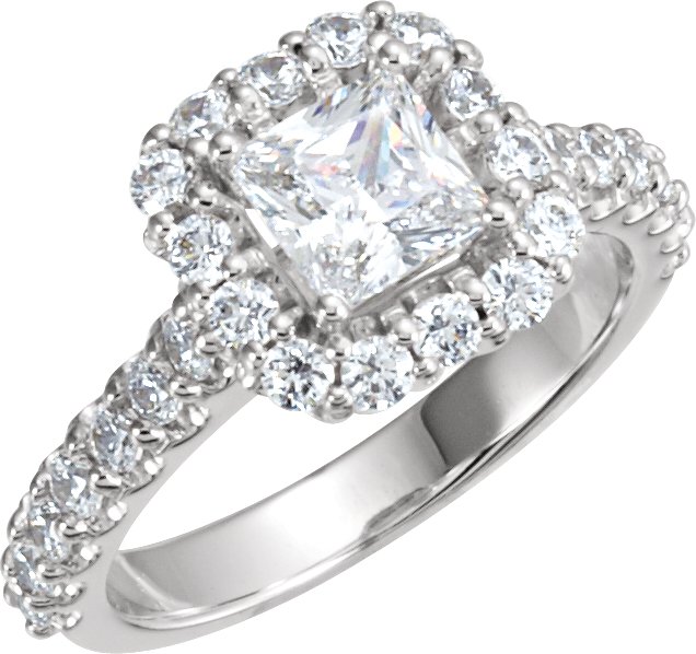 Halo-Styled Engagement Ring Mounting