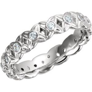 Band 3/8 CTW Diamond Sculptural-Inspired Eternity Band Size 5