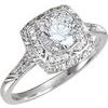 10K White 1 CTW Diamond Sculptural Inspired Engagement Ring Ref 4808992