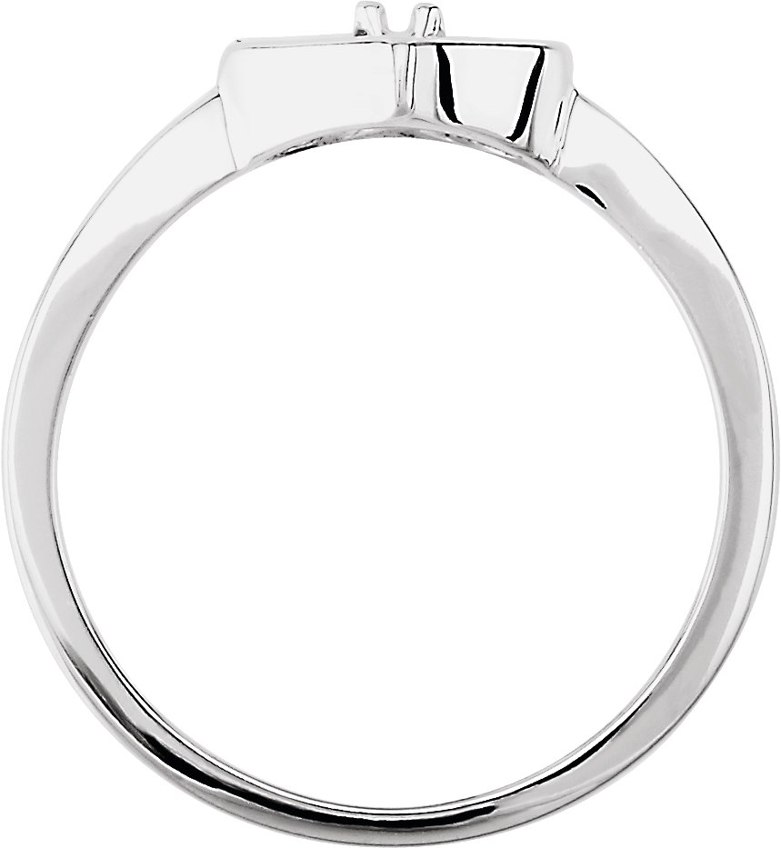 Alternative view of .02 Ct Natural Diamond Heart Ring – 14K White Gold