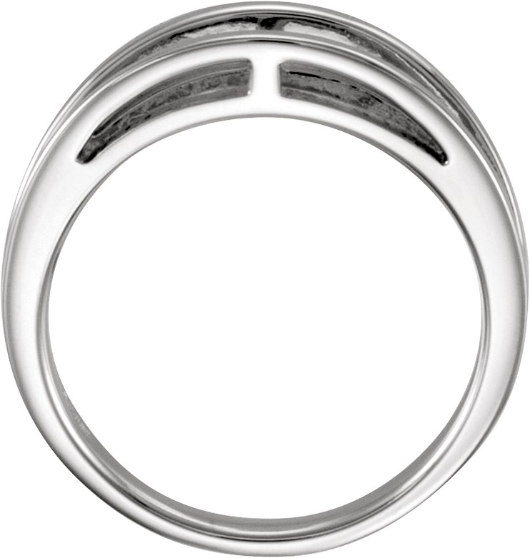 14K White Negative Space Ring