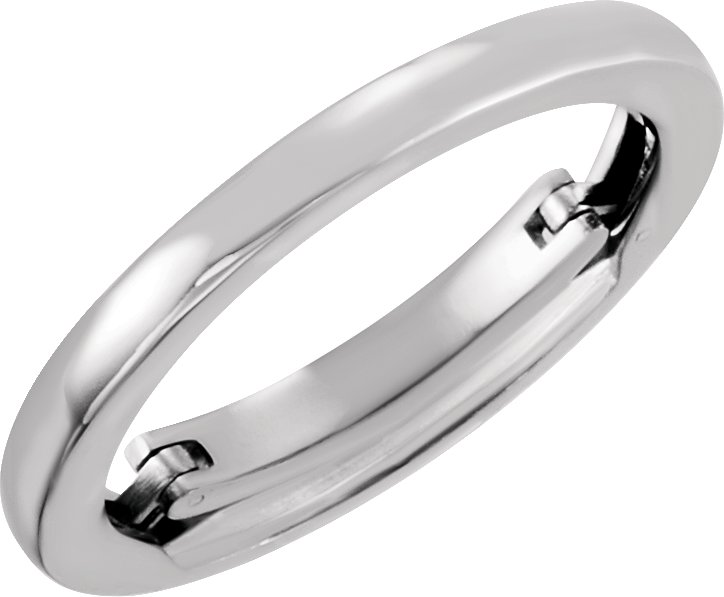 14K White 2.5 mm Flat Comfort Fit Band Size 8