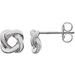 Sterling Silver 7x7 mm Knot Earrings