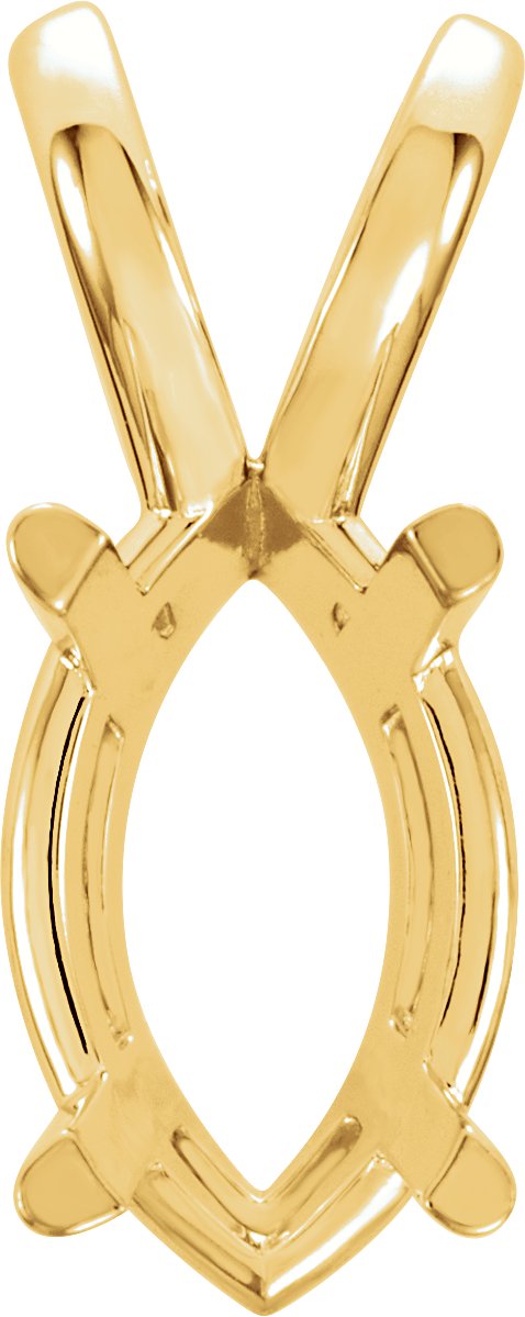 Marquise 4-Prong Basket Pendant
