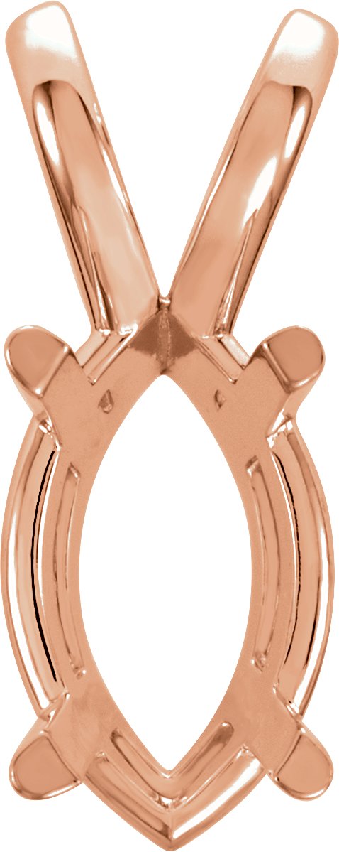 Marquise 4-Prong Basket Pendant