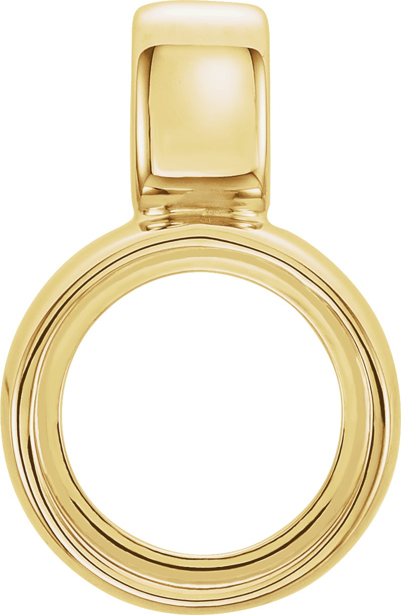 14K Yellow 10 mm Round Bezel-Set Pendant Mounting