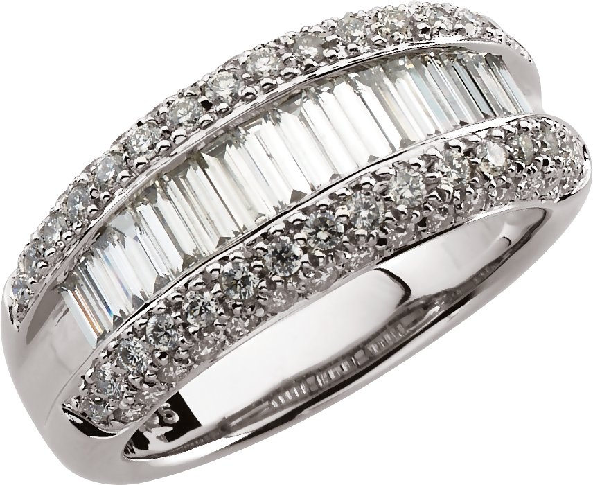 14K White 1 1/2 CTW Diamond Ring