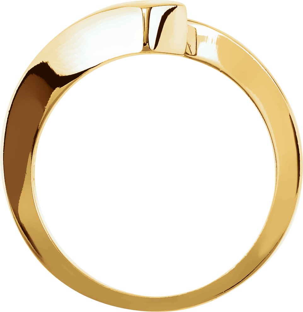 14K Yellow Bypass Ring