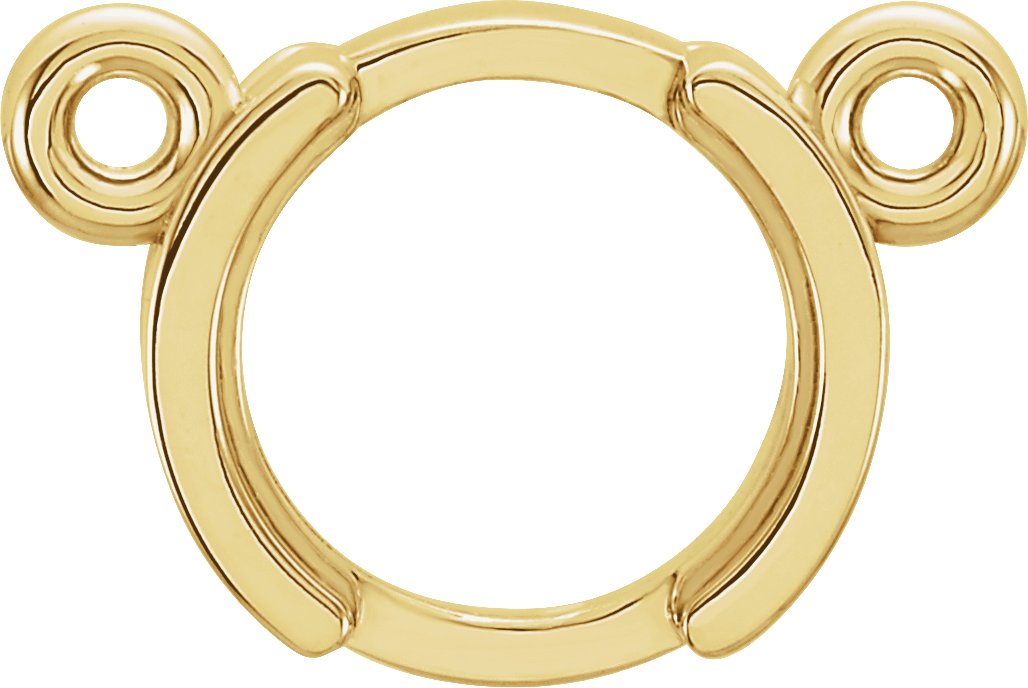 Round Half-Bezel Necklace Center