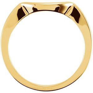 14K Yellow Matching Band for 8.6 mm Round Ring
