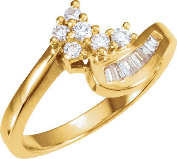 Baguette Accented Engagement Ring or Band