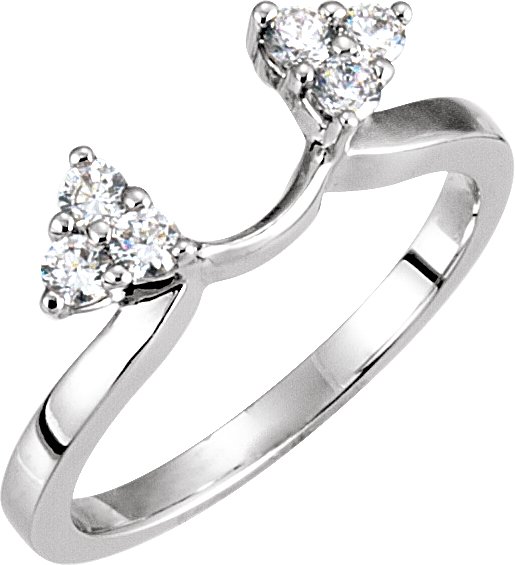 Platinum Diamond Solitaire Enhancer Wrap .75 CTW Ref 977235