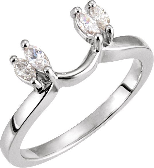 Platinum Diamond Solitaire Enhancer Wrap 2 4x2, 3 3.5x1.75 Ref 715968