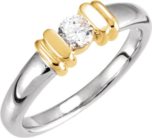 14K Yellow 1/4 CTW Diamond Solitaire Engagement Ring