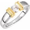 Platinum and 18K Yellow .25 CTW Diamond Solitaire Engagement Ring Ref 64562