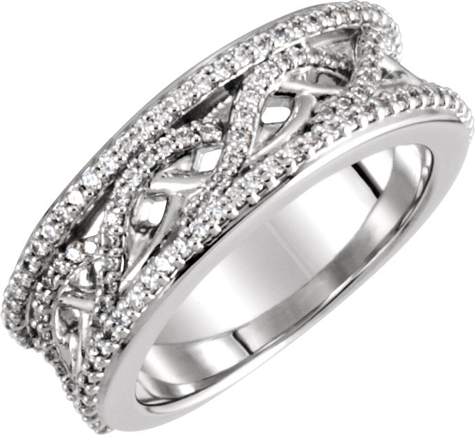 1/2 CTW Natural Diamond Anniversary Band – 14K White Gold