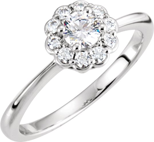 11-Stone Engagement Mounting or Matching Band