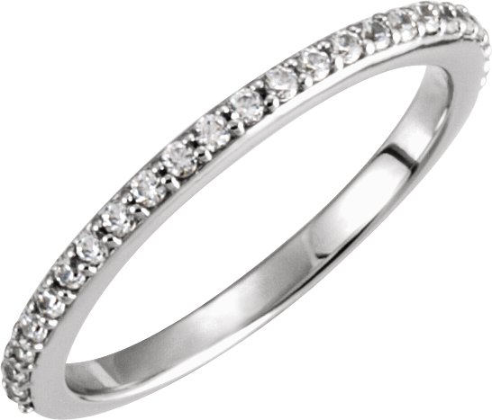 14K White 1/4 CTW Diamond Band