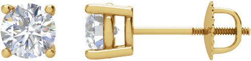 14K Yellow 1/2 CTW Diamond Stud Earrings