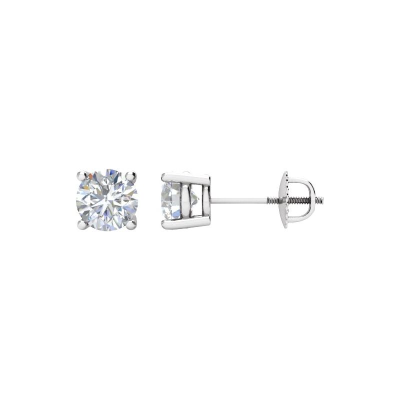 Round 4-Prong Stud Earrings