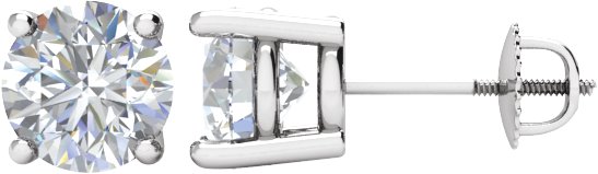 Round 4-Prong Stud Earrings