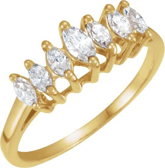 1/2 CTW Natural Diamond Anniversary Band – 14K Yellow Gold