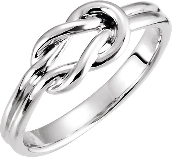 Sterling Silver 6 mm Knot Ring